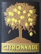 Altes Etikett Zitrone Exemplar Drucker Jouneau Nr.1151 Lemon Label