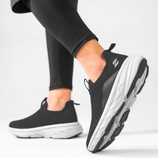 Men's Slip On Platform Trainers Sneakers Casual Walking Running Shoes UK Size 8