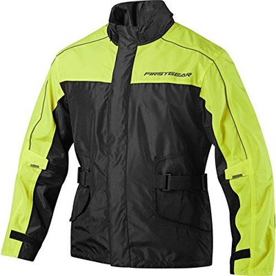 Firstgear Rainman Jacke Regenjacke, Reitjacke mit Kapuze, Motorrad (Sm Ye