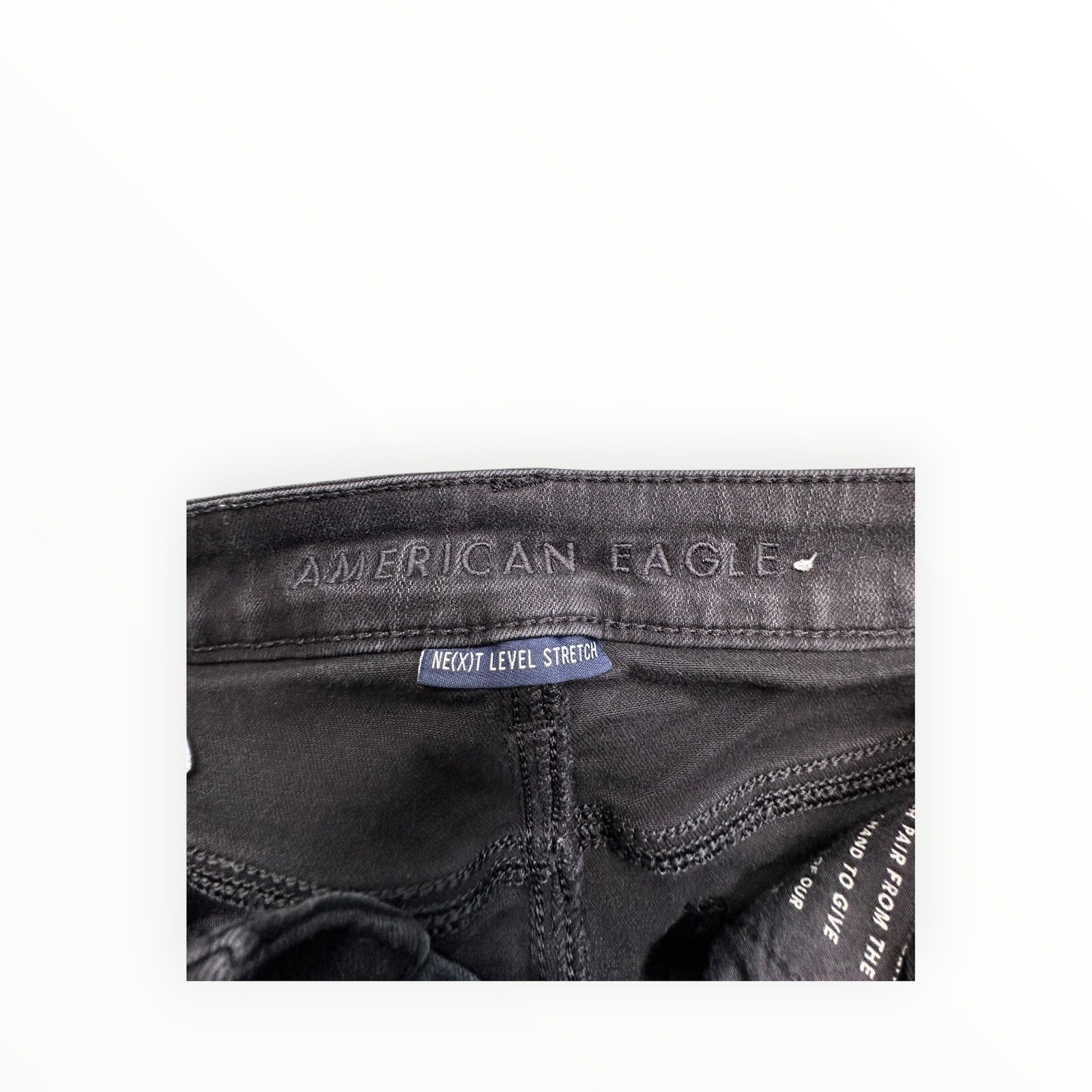 American Eagle Jeggings Womens 2 Black Hi-Rise Next Level Stretch Skinny Jeans image 3