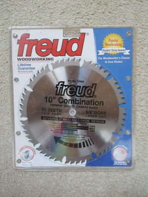 FREUD 10'' Combination Saw Blade Thin Kerf Carbide Tips 50T TK906 5/8'' Arbor NEW