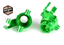 Traxxas 8937G Steering Blocks 6061-T6 Aluminum (Green-Anodized) Maxx