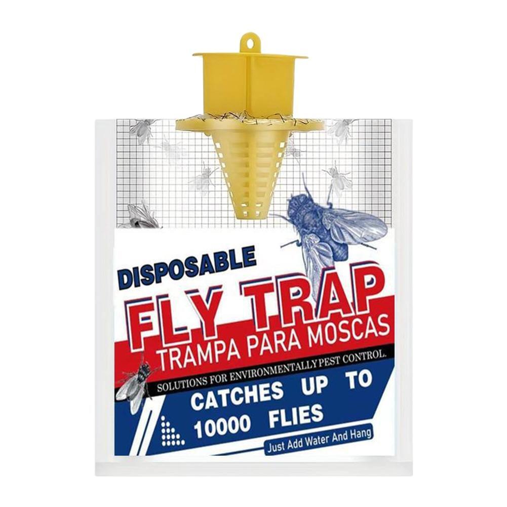 Flies Catcher Disposable Flies Trap Hanging Non Toxic for Outdoor (Blue