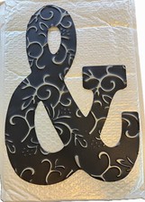 Collective Home Metal Letters For Wall Decor 13.75" Black Embossed Metal  