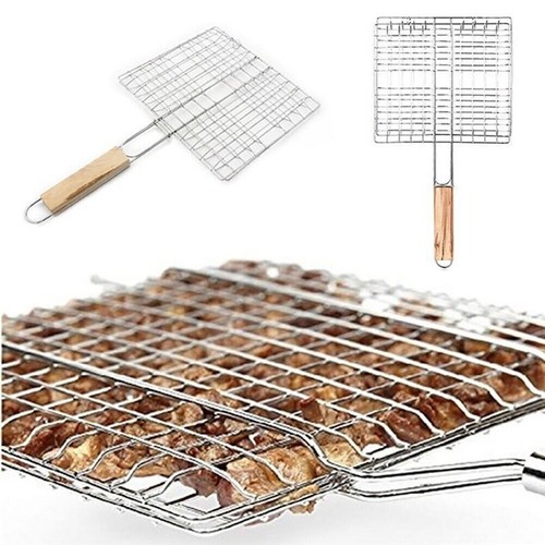 BBQ Grilling Basket for Meat Steak Shrimp Vegetables Outdoor Grill Accessories - Picture 3 of 11