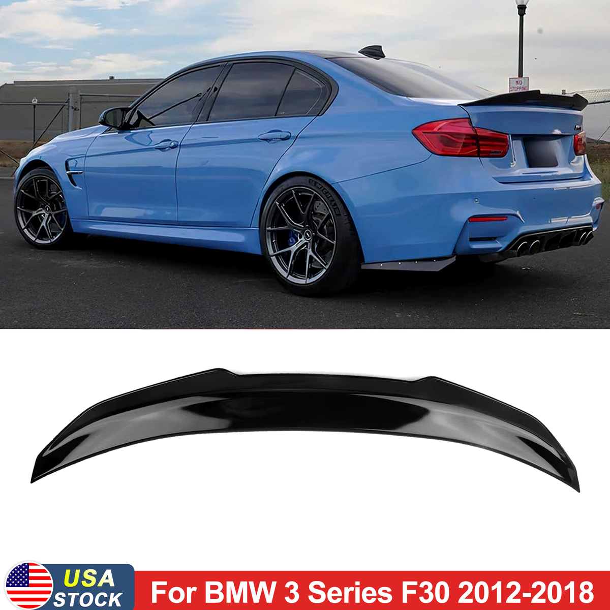 BDBO PSM Style Gloss Black Trunk Spoiler – For BMW F30 Sedan & M3 F80 2012-2018