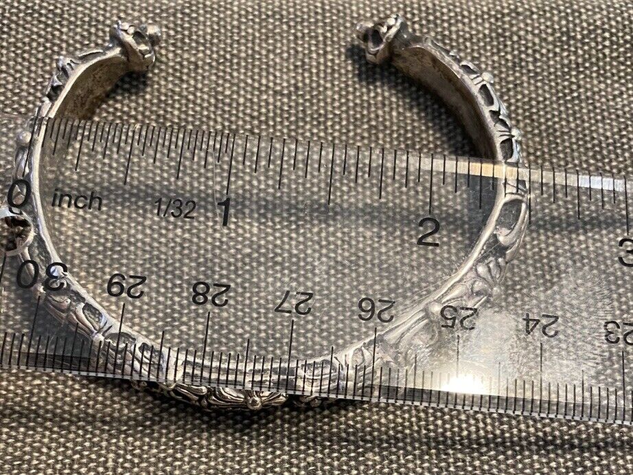 A & G Rock Silver Cuff Bracelet Cross Chrome Hearts Style A & G Rock Silver Cuff Bracelet Cross Chrome Hearts Style