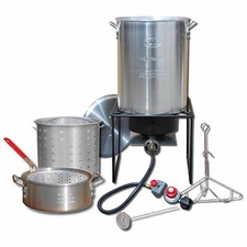 King Kooker 12RTFBF3 Turkey/Fish Fryer Boiling Package, 29-Qt. Aluminum Pot +