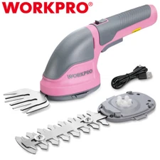 WORKPRO 2-IN-1 Cordless Grass Shear Shrubbery Trimmer Hedge Shears/Grass Cutters