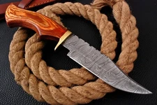 10" CUSTOM HANDMADE DAMASCUS STEEL HUNTING SKINNING KNIFE BOWIE SURVIVAL  X-193
