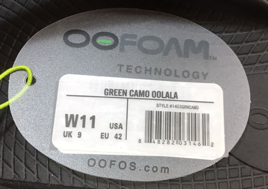 Oofos Women's Oolala Limited Edition Green Camo Thong Sandals T23 eBay