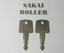 (2) Sakai Blacktop Key Roller Keys Heavy Equipment Ignition Asphalt Roller Key