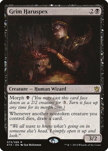 Grim Haruspex 73 Rare Khans of Tarkir KTK MTG