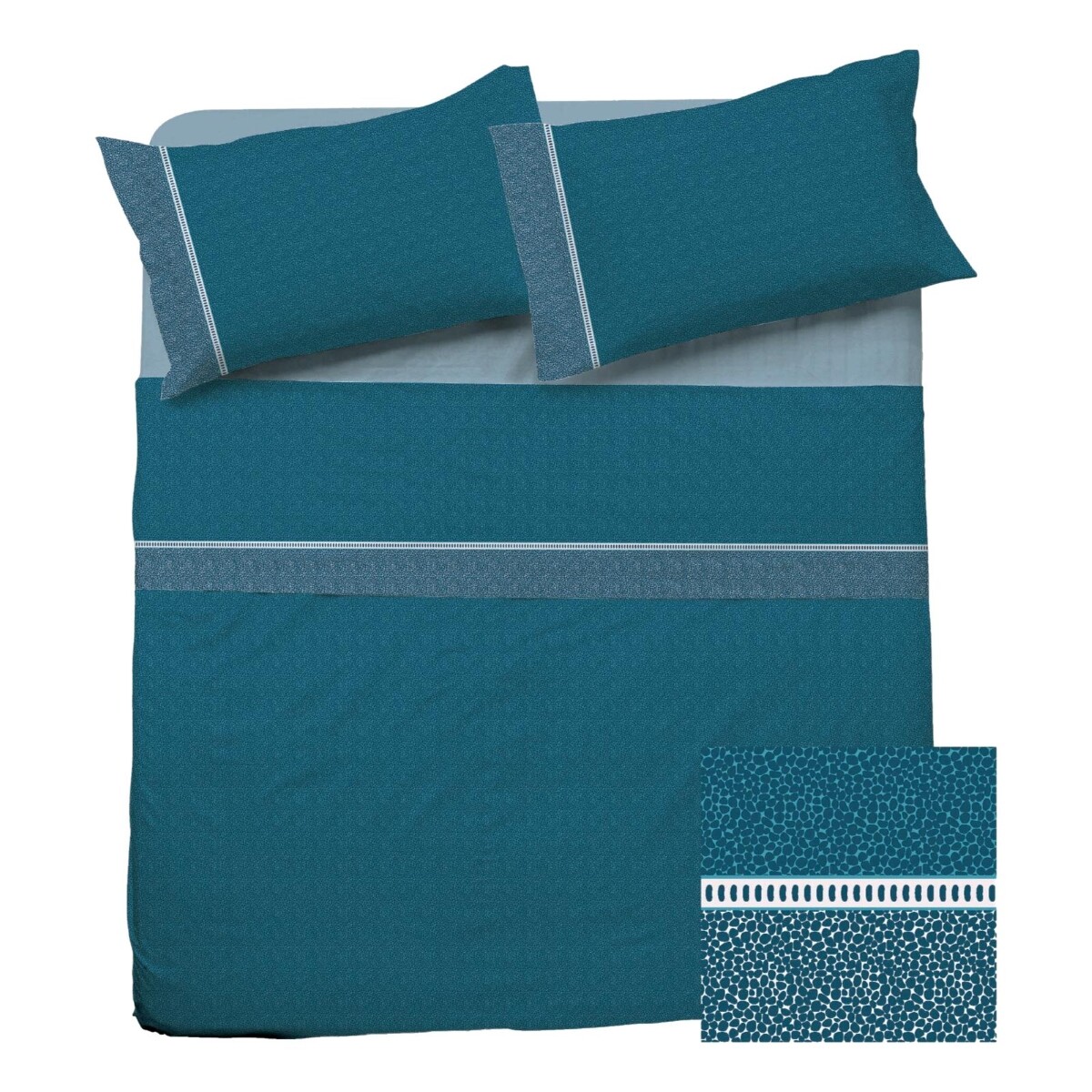 Completo letto lenzuola 100% cotone singolo una piazza sotto sopra federa Crono