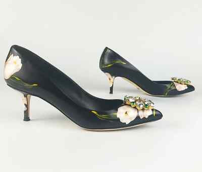 Gebraucht! DOLCE & GABBANA Damenschuhe handdekoriert mit Steinen - wunderschön