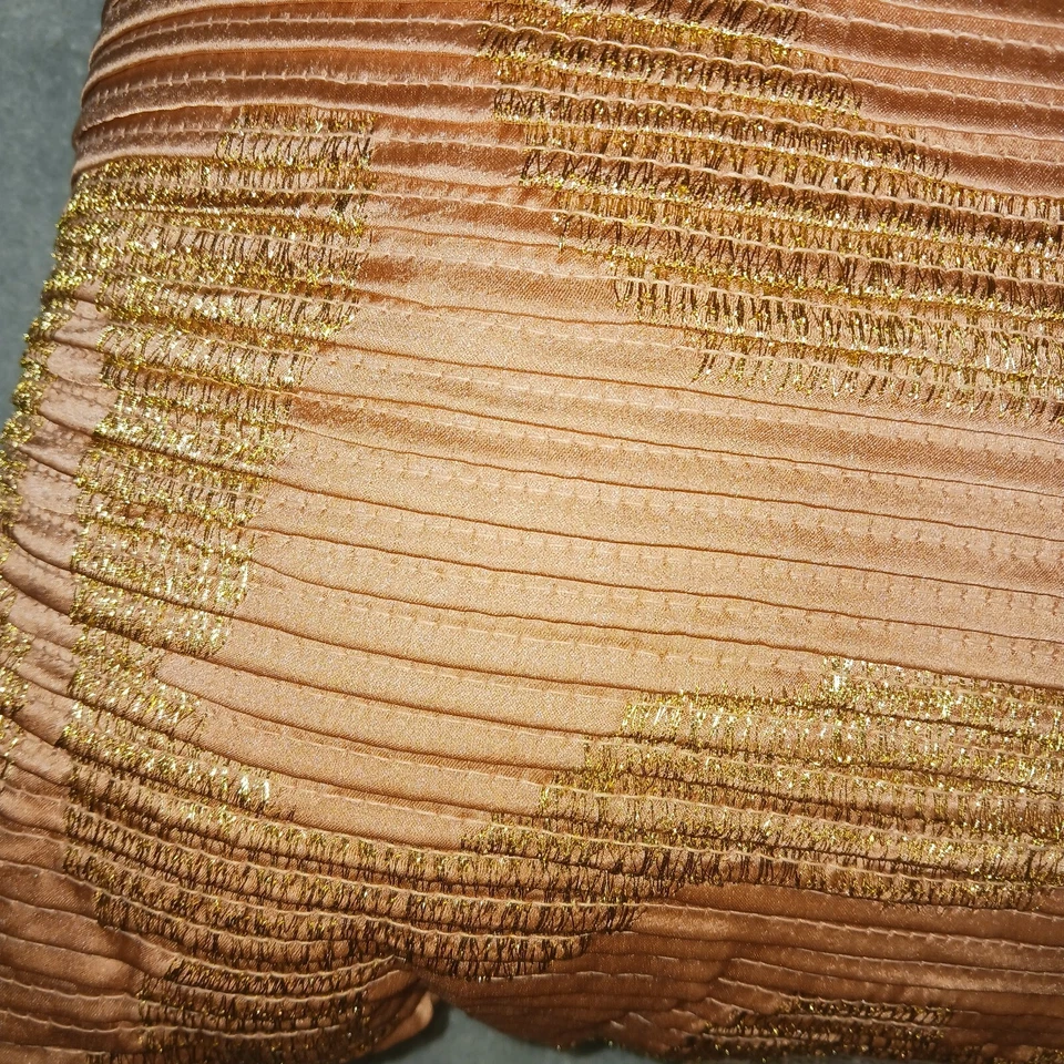 Satin Metallic Embroidered 18x18 Large Pillows. Threshold. New.  Lot Of 2 - Image 4 of 4