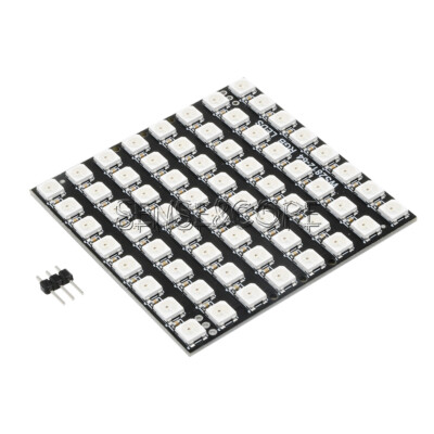64-bit WS2812 5050 RGB LED Development Board With Built-in Full-Color Driver-