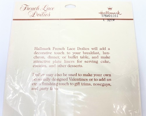 NEW Hallmark Vintage 6 Inch Red Heart French Lace Home Party Doilies, Pack of 16 - Picture 3 of 3
