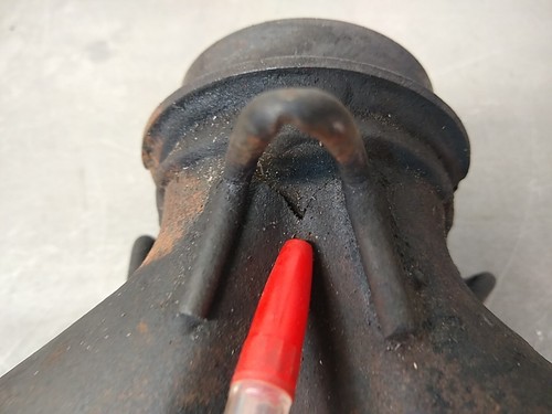 Arctic Cat Firecat 700 EFI 2003-2004 Exhaust Manifold *CRACKED* 24121706 - Picture 3 of 7