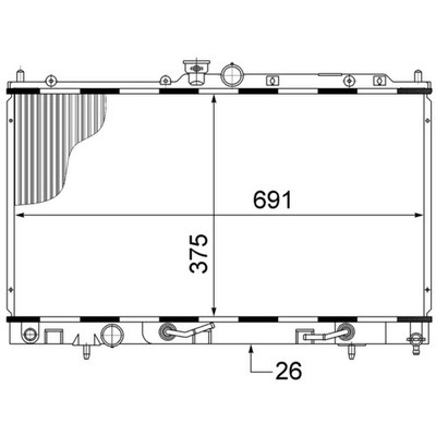 Kühler Motorkühlung MAHLE für LANCER VII (CS_A/ CT_A)