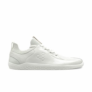 New Vivobarefoot Primus Knit Lux Mens White Minimalist Leather Sneaker Trainer | eBay