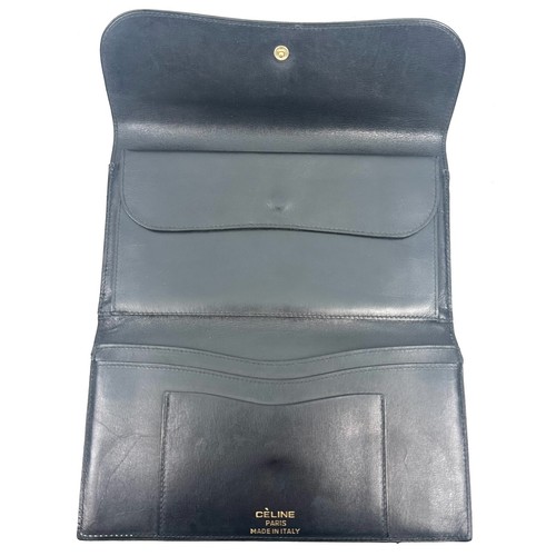 CELINE Wallet Horse Carriage Black Leather JAPAN ** RARE! ** - Picture 11 of 19