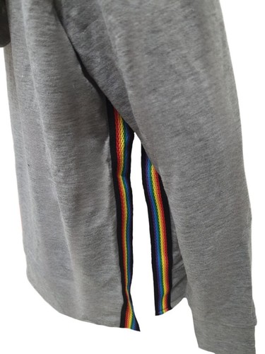 TEREZ Girl's Grey Heather Charcoal French Terry Hoodie #12298132 14 Years NWT - Picture 3 of 3