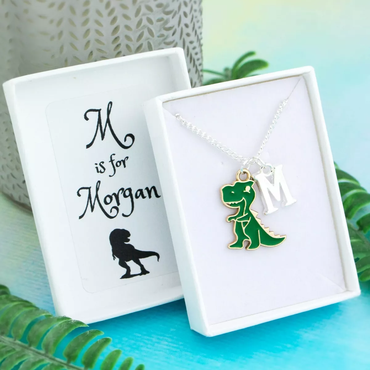 Personalised dinosaur sale necklace