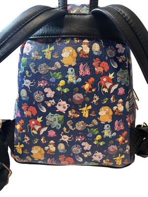 Blue Pokémon 151 loungefly backpack & wallet set used Loungefly Pokemon 151 Mini Backpack And Wallet Exclusive AOP  main image 4