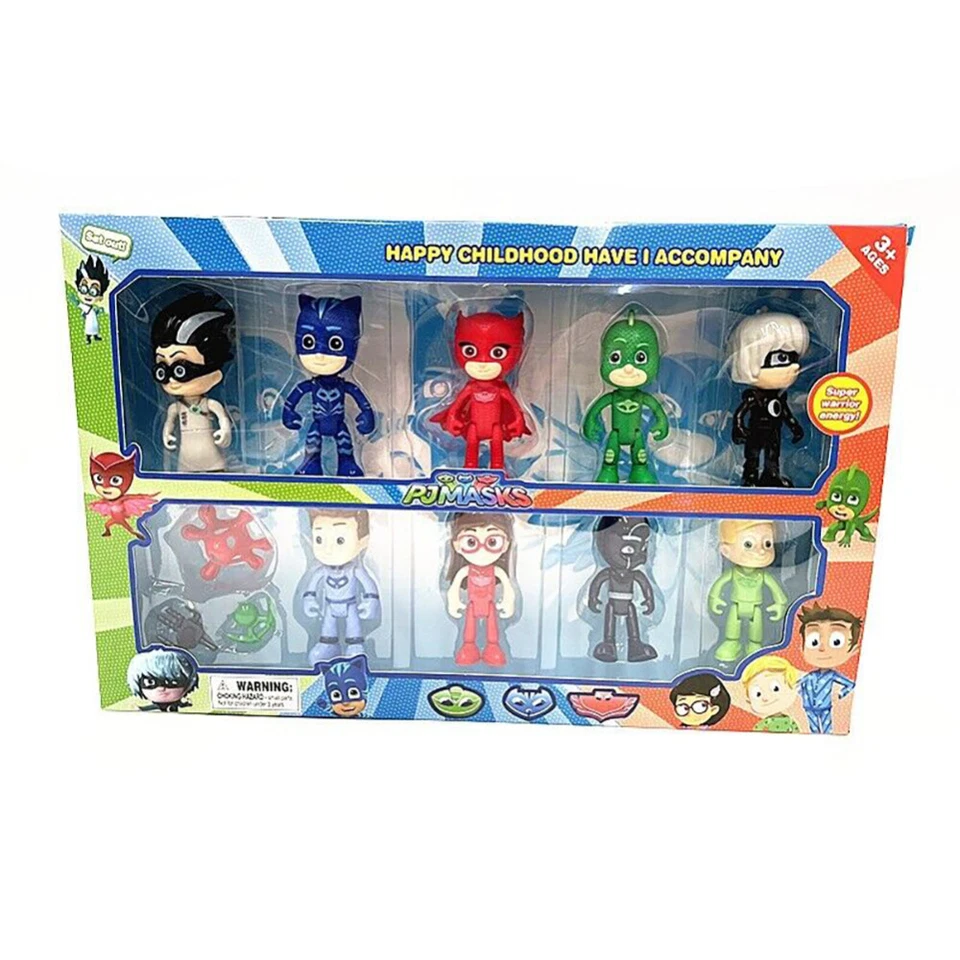9PCS PJ Masks Cake Topper Decor Action Figures Kids Doll Toy - Bild 2 von 4