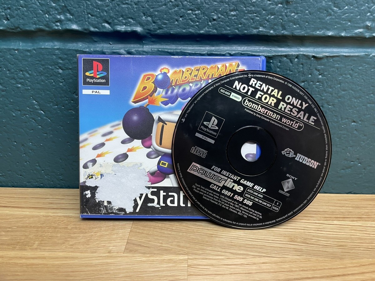 RENTAL COPY Bomberman World Playstation PS1 Video Game PAL UK