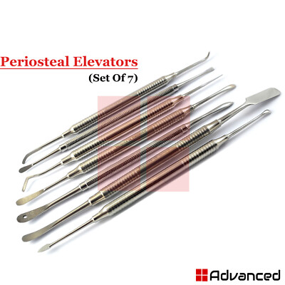 7Pcs Periosteal Elevators Implant Dental Tooth Extracting Sinus Lift Surgery Kit