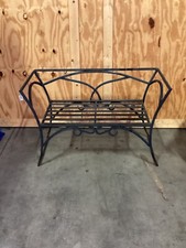 Vintage Wrought Iron Double Bench Mid-Century Modern