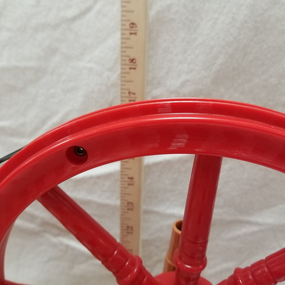 Vintage 1961 Remco Little Red Spinning Wheel W/ Original Box & Manual