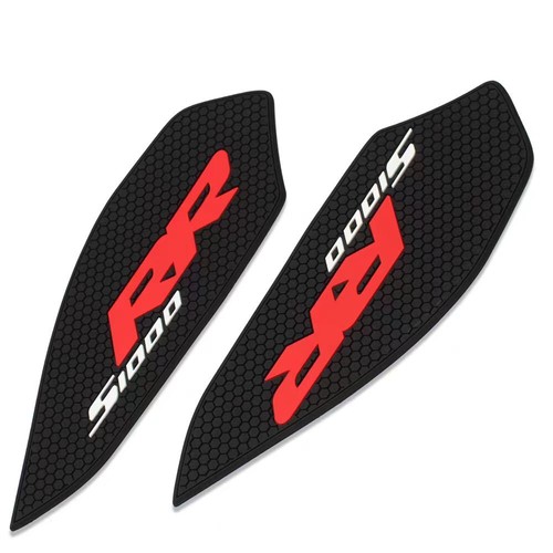 Red Tank Traction Side Pads Gas Fuel Knee Grip Decals For BMW S1000RR 2019-2024 - Picture 11 of 18