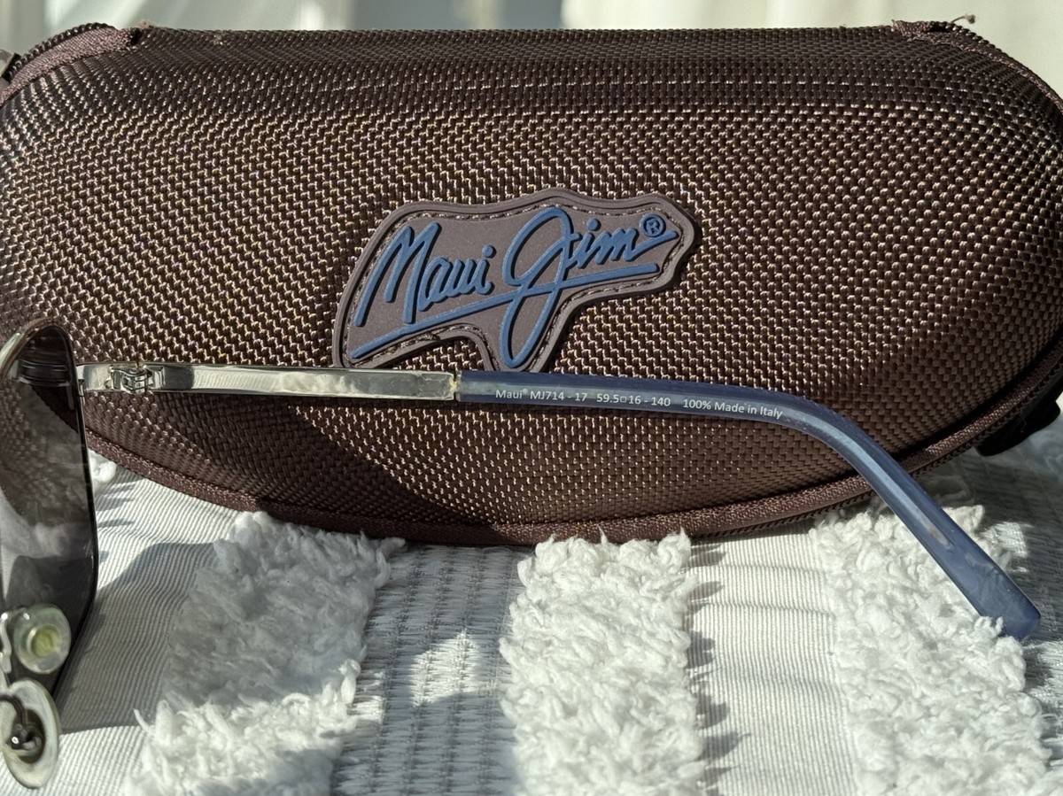 Maui Jim Compass MJ 714 17 Silver Frame + Grey Polarized Lens