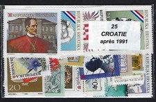 Croatie après 1991 25 timbres différents