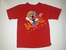 Vintage Disney Mickey Mouse Baseball Florida Kids Shirt XL 14/16 1990s RARE