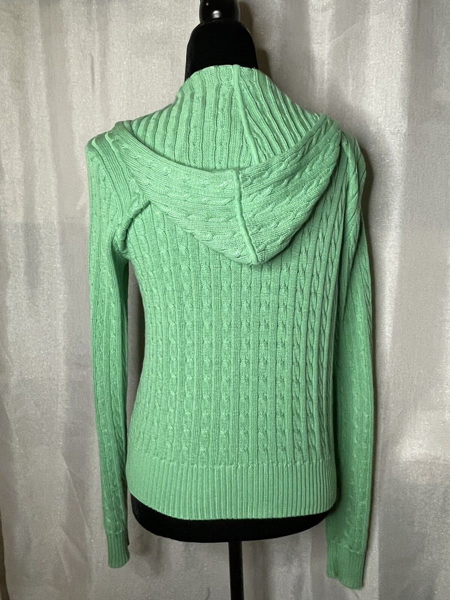 $148 Ralph Lauren Sport Women's Knit Zip Hoodie/jacket Green Size