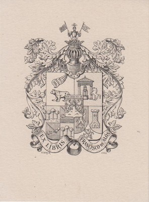 EXLIBRIS FRANCISCO DE ALOS VON FRANCISCO FEBRER (1953) SPANIEN