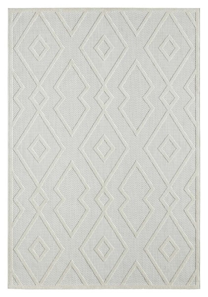 Outdoor Indoor Teppich Garten Balkon Terrasse Wetterfest Creme 120 X 170 Cm-image
