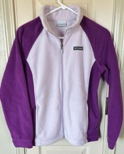 Columbia Girls XL 18-20 Purple Long Sleeve Full Zip Fleece Jacket