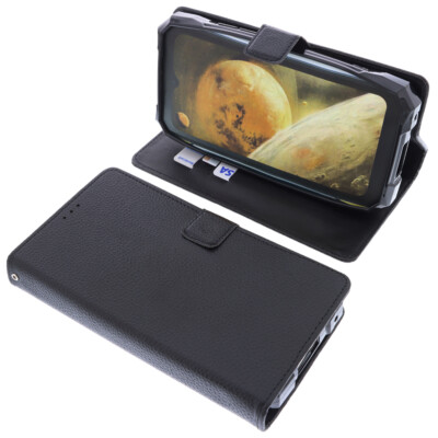 Tasche für Doogee S89 / S89 Pro Book-Style Schutz Hülle Handytasche Buch Schwarz