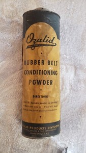 Ozalid pic developer rubber belt conditioning powder General Aniline & Film Corp