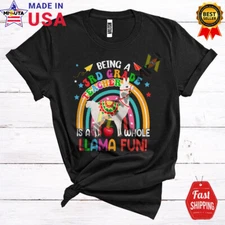 Being A 3rd Grade Teacher Llama Fun, Humorous Rainbow Llama, Teacher Group Shirt