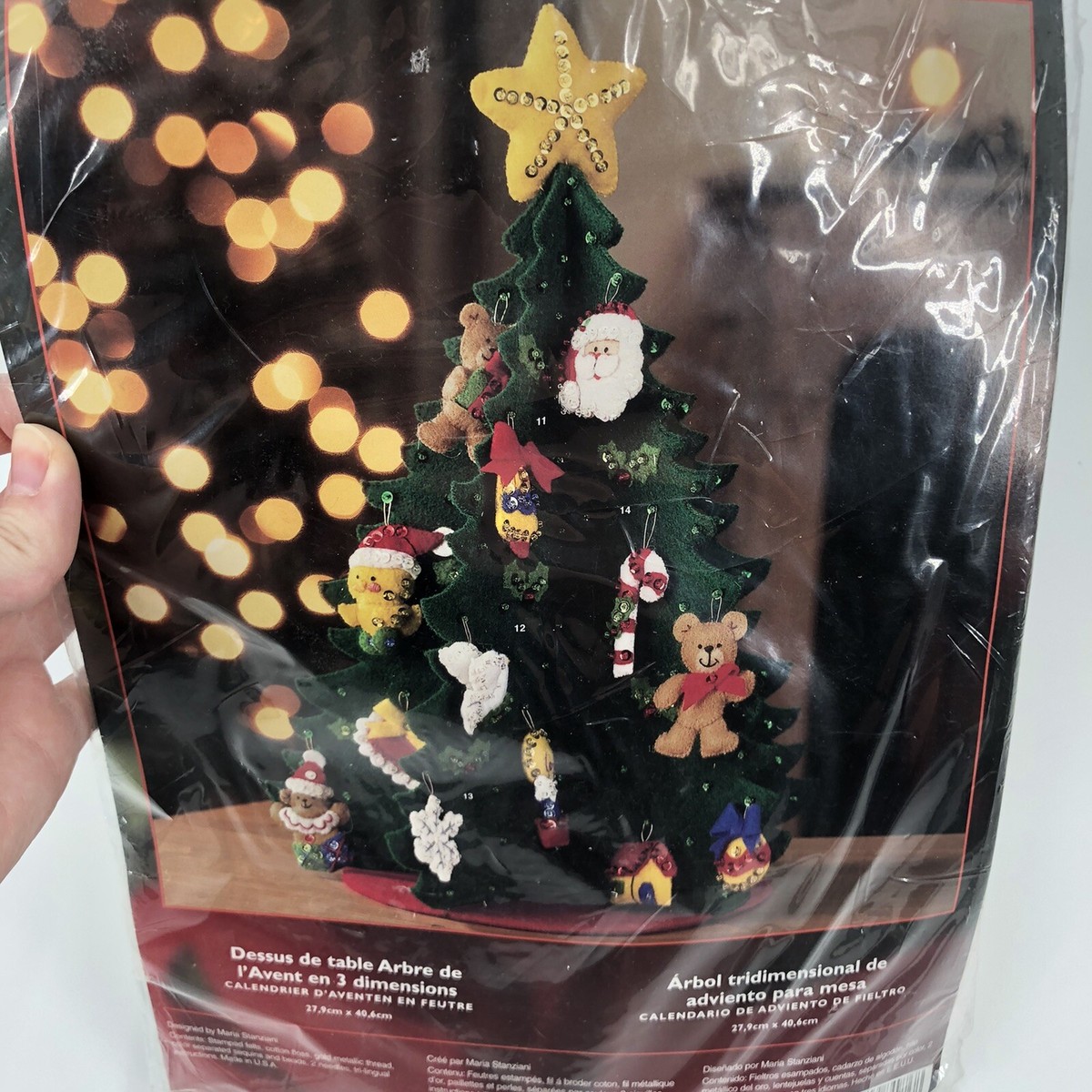 Bucilla 3-D ADVENT TREE TABLETOP Kit Felt Applique #84976 NEW Christmas  Calendar | eBay