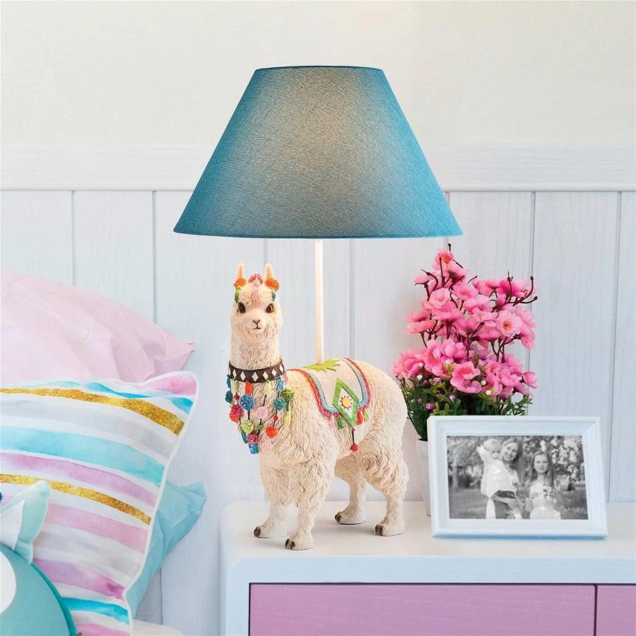 Design Toscano Andes Alpaca of Rainbow Mountain Sculptural Table Lamp