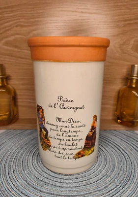 Vase en terre cuite, prière de l'Auvergnat - Photo 1/4