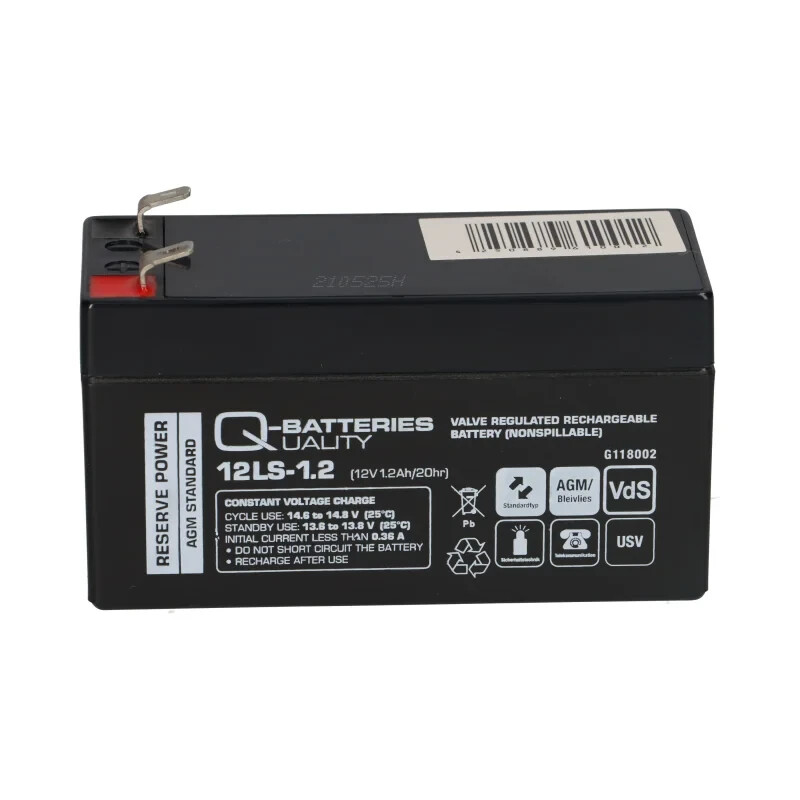QBatteries NP1.212 12LS1.2 12V 1.2Ah Burglar Alarm Battery (Yuasa