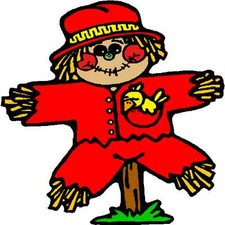 30 Custom Red Scarecrow Personalized Address Labels